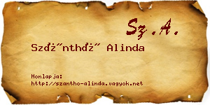 Szánthó Alinda névjegykártya
